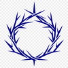 Beautiful Crown SVG Design A 2D illustration of the Crown of Thorns from Christian tradition, suitable for digital design and cutting projects.