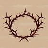 Spiritual Symbolism Icon Illustrative representation of the Crown of Thorns from a religious perspective, created as a vector graphic.
