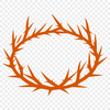 Symbolic crown of thorns icon Illustrated crown of thorns symbolizing spiritual devotion and sacrifice.
