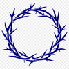 A Christian Symbol of Sacrifice A detailed illustration of the Crown of Thorns, a Christian symbol of suffering and sacrifice.