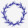 Stylized Branch Crown SVG A stylized crown made from thorny branches, symbolizing religious significance.