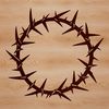 Beautiful Symbolic Crown Design A stylized crown made up of intertwined thorns, symbolizing the Christian tradition.