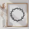 Symbolic Crown of Thorns SVG Art A stylized representation of the crown of thorns worn by Jesus Christ during his crucifixion, created as a vector design.