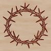 Vector Symbolism - Crown of Thorns Religious symbol of the Crown of Thorns, rendered as a vector graphic in SVG format.