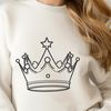 Golden Crown Illustration A digital illustration of a gold crown with ornate details, suitable for vector design and cutting machine projects.