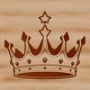 A gold crown with intricate details, suitable for clip art or vector design projects.