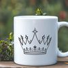 Beautiful Clip Art Crown An illustration of a regal crown, suitable for vector art and cutting machine designs.