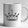A digital crown design suitable for cutting machines like Cricut or laser cutters.