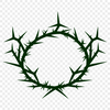 Christian Devotion Icon A stylized illustration of the Crown of Thorns, symbolizing Christian devotion.