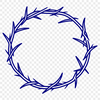Symbolic Crown of Thorns Illustration A stylized vector illustration of the Crown of Thorns, a Christian symbol representing suffering.