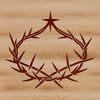 Sacred Crown Vector Design A detailed illustration of the Crown of Thorns from Christianity, represented in vector format.