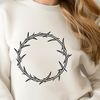 Symbol of Faithful Suffering A stylized illustration of the Crown of Thorns, a symbol with significant meaning in various Christian traditions.