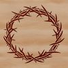 Beautiful Vector Symbol: Crown of Thorns A religious symbol featuring a crown of thorns in vector format.