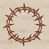 A crown of thorns symbolizing religious significance in Christian tradition, created as a vector graphic.
