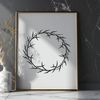 Editable Vector Illustration of a Crown A digital illustration of the Crown of Thorns, a symbol in Christian faith, designed as an editable vector image.