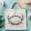 Sacred Symbolism in Floral Form A crown made from thorns, symbolizing sacrifice and spirituality.