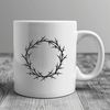 Ornate Crown Vector Art A 2D vector representation of the Crown of Thorns, a significant symbol in Christian iconography.