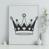 Crown Graphic Icon Digital crown graphic designed as a vector shape for use in various design projects.