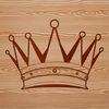 A vector illustration of a crown, suitable for cutting out or engraving with a Cricut or laser cutter.