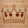 A downloadable crown template in SVG format for digital cutting machines and vector design.