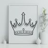 Regal Crown Clip Art SVG A digital vector design of a regal crown, suitable for various cutting machines and crafts.