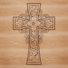 Beautiful Religious Symbol Art A highly detailed ornate cross with intricate designs, suitable for various uses including clip art and vector design.