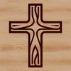 Religious Symbol A simple line drawing of a cross, a symbol commonly used in various religions.