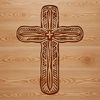 Symbolic representation of faith on a cross Religious iconography of a crucified figure on a cross in vector format.