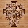 Beautiful Ornate Cross Design Ornate crucifix with intricate details suitable for vector art designs.
