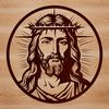 A simple vector illustration of a crucifix with detailed cross design.