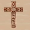 A detailed, ornate cross design in vector format, suitable for various applications and projects.
