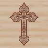 Ornate cross symbolizing faith and spirituality in various digital formats including SVG.