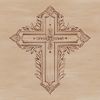 A detailed representation of a crucifix, suitable for various designs and projects.