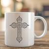 Decorative Religious Symbol Decorative crucifix icon in vector format, ideal for use in graphics projects.