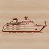 Sleek Cruise Ship Design A sleek cruise ship on calm waters, ideal for vector art designs.