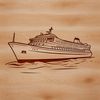 Nautical Voyage Vector Cruise Ship A nautical-themed cruise ship illustration suitable for vector design.