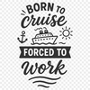 Vector Design Element - Cruise Theme A humorous cruise-themed quote in vector format, ideal for various design applications.