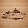 Leisurely Voyage Illustration Illustration of a nautical vessel designed for leisure travel, perfect for vector graphics and digital art projects.