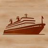 Nautical cruise ship illustration in vector format, ideal for graphic design projects.