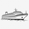 Beautiful Cruise Ship In SVG Format - Free Download