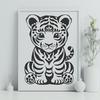 Cute Tiger SVG, PNG, PDF And DXF Files