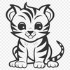 Sitting Tiger SVG