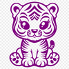 Sitting Tiger Printable Image