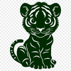 Sitting Tiger SVG - Digital Art For Commercial Use