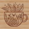 Simple Vector Art Coffee Cup Clipart A simple cup design for crafting and cutting, suitable for vector art.