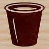 Simple Drinking Cup Design A transparent outline illustration of a simple ceramic-style drinking cup, ideal for cutting or laser engraving.