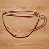 A simple cup design created as a vector graphic, ideal for cutting out with a Cricut or laser cutter.