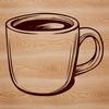 Free Cup Illustration for Vector Art A simple design illustration of a cup with a handle, suitable for vector art and cutting machine projects.