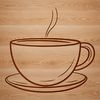 Coffee Cup Illustration in Simple Design A simple illustration of a standard coffee cup with a handle and body.