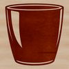 A simple illustrated cup with a rounded body and handle.
